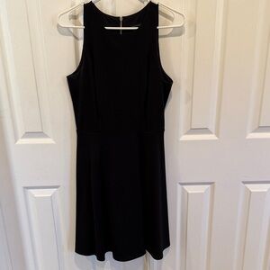 White House Black Market Classic Black Ponte Fit and Flare dress